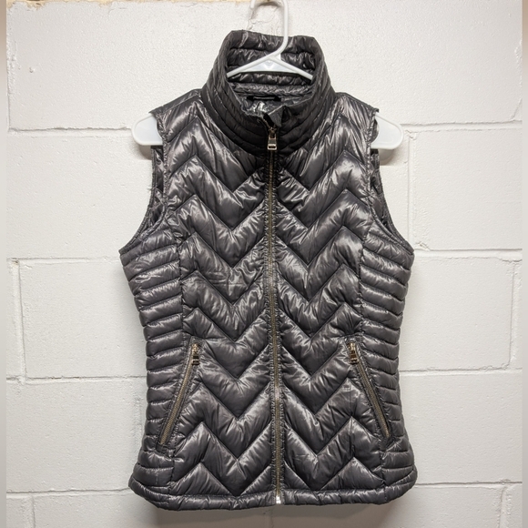CALVIN KLEIN (Medium) Down Quilted Puffer Vest Winter Gray/Silver - Picture 1 of 6